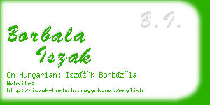 borbala iszak business card